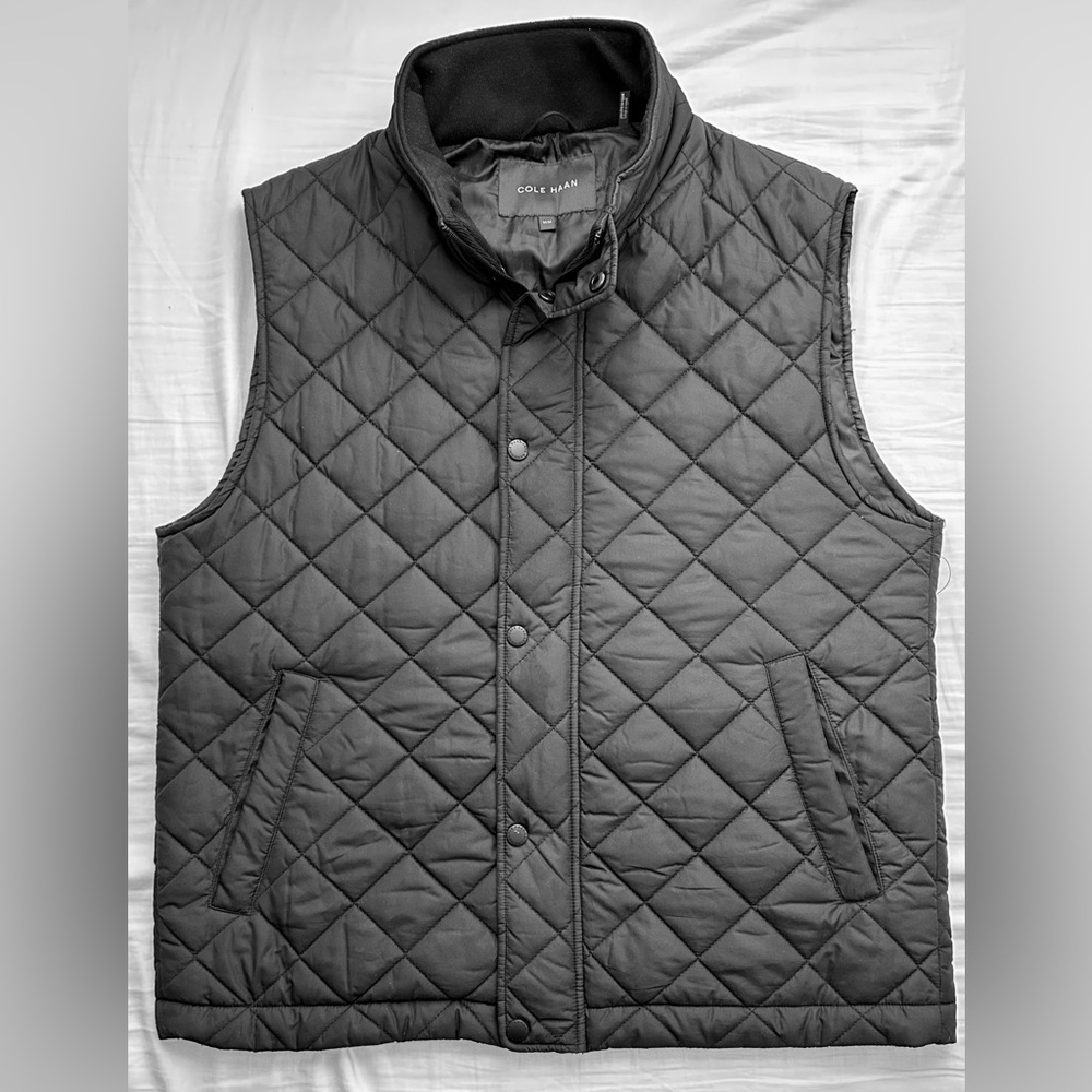 Cole Haan Quilted Vest - Medium - Black
